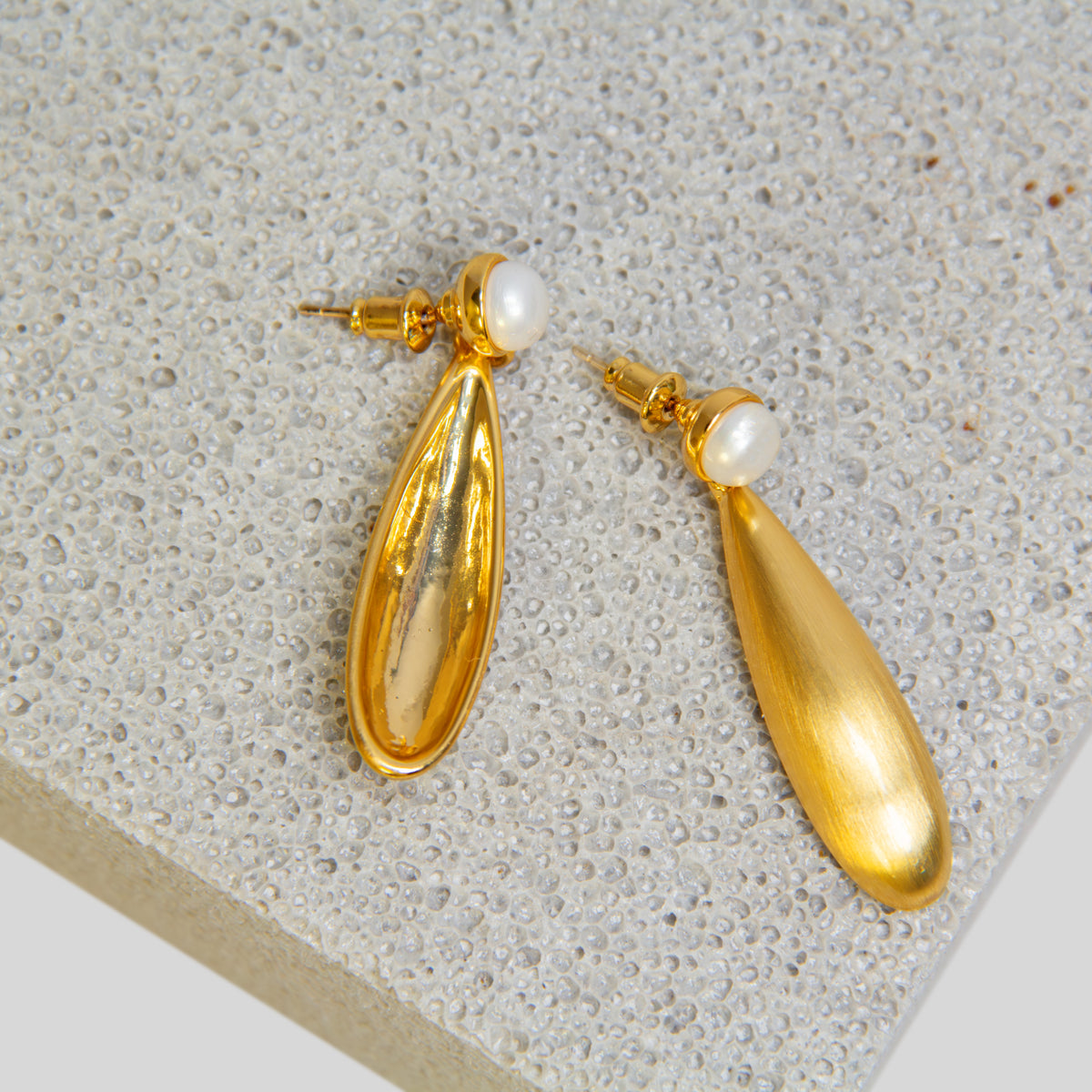 Elongated Teardrop Earrings
