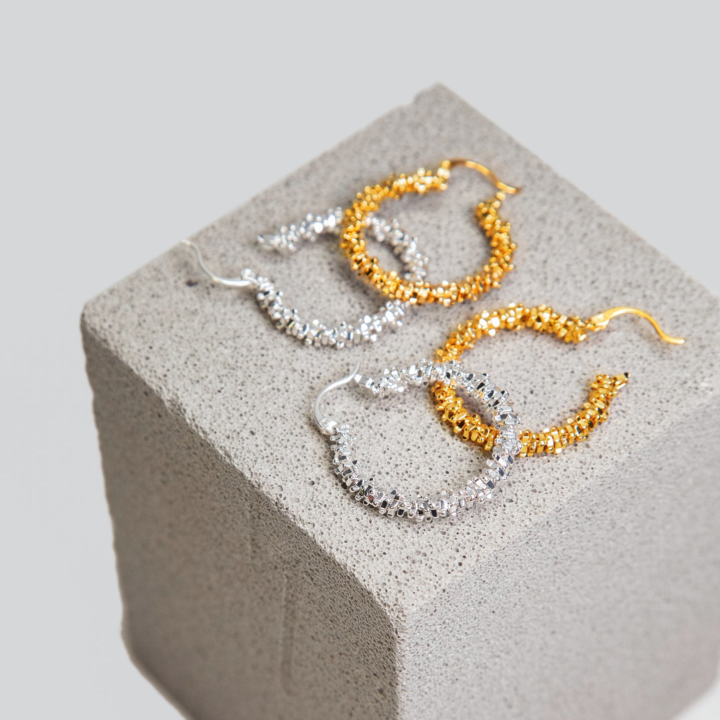 Fragmented Hoops Earrings