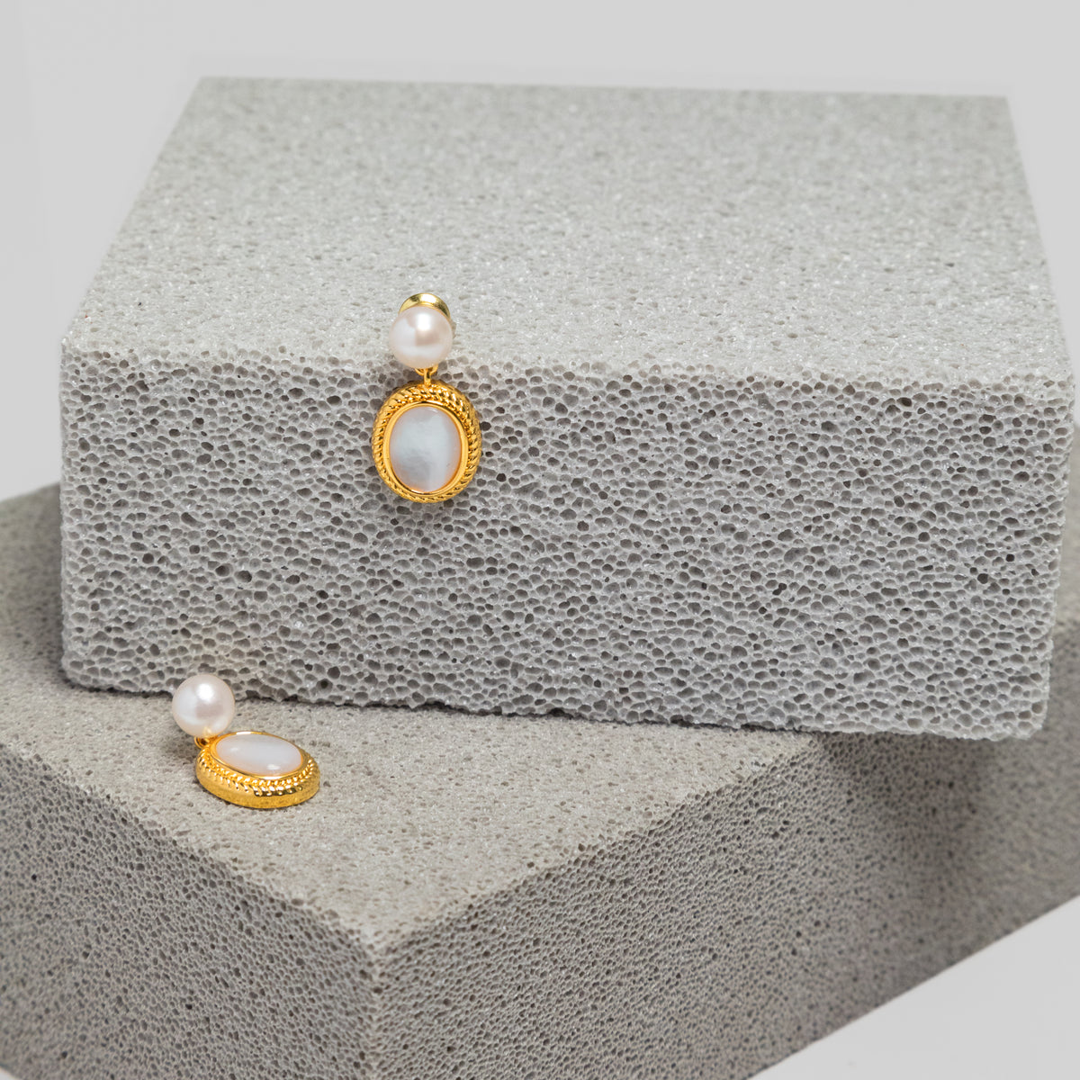 Oval Drop Earrings