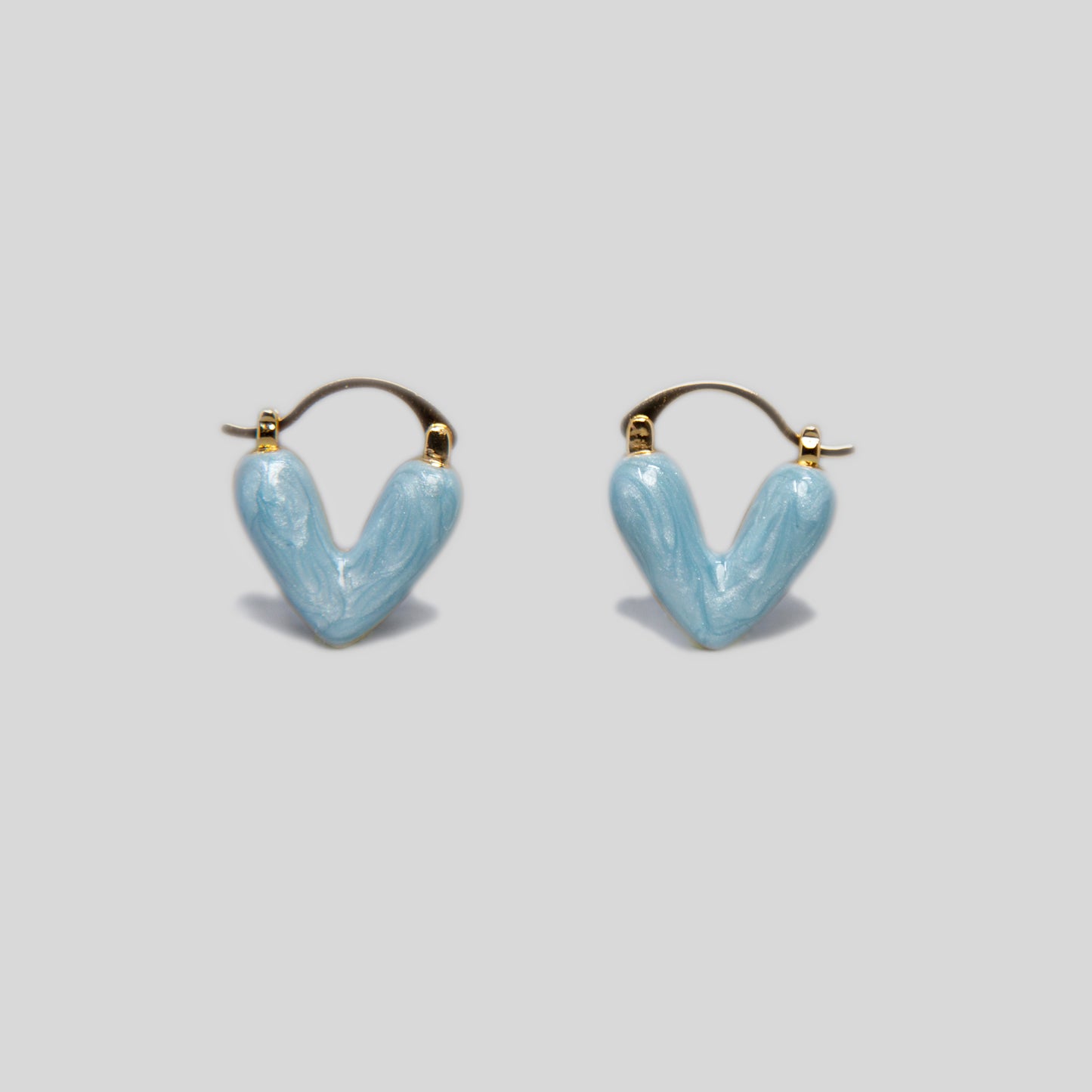 Enamelled Heart Earrings