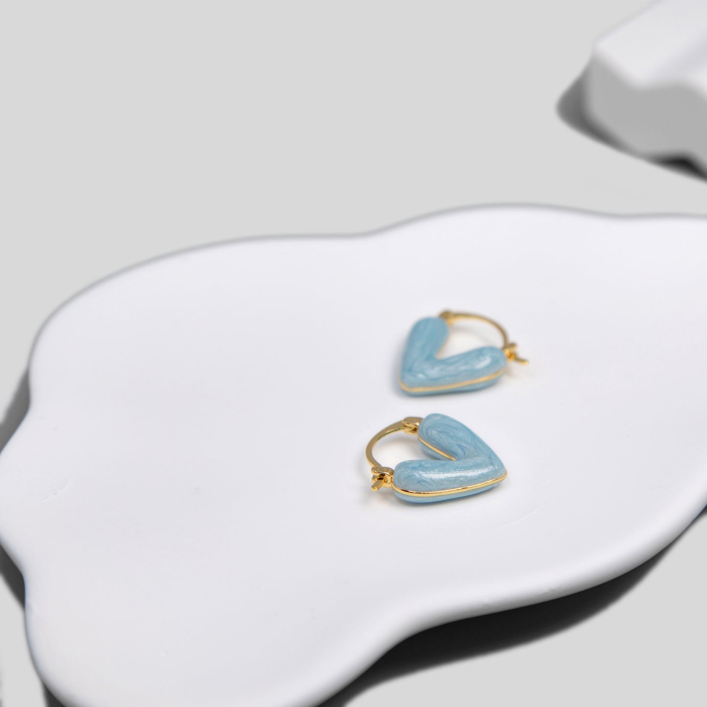 Enamelled Heart Earrings