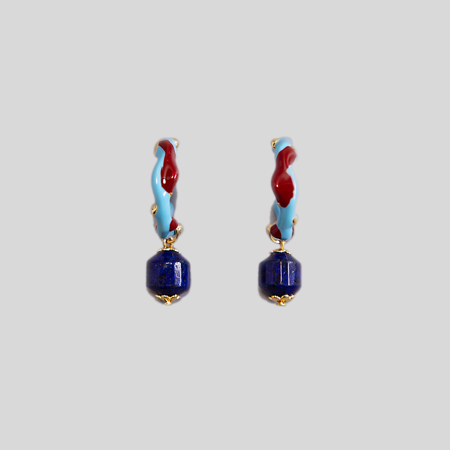 Contrast Enamelled Earrings