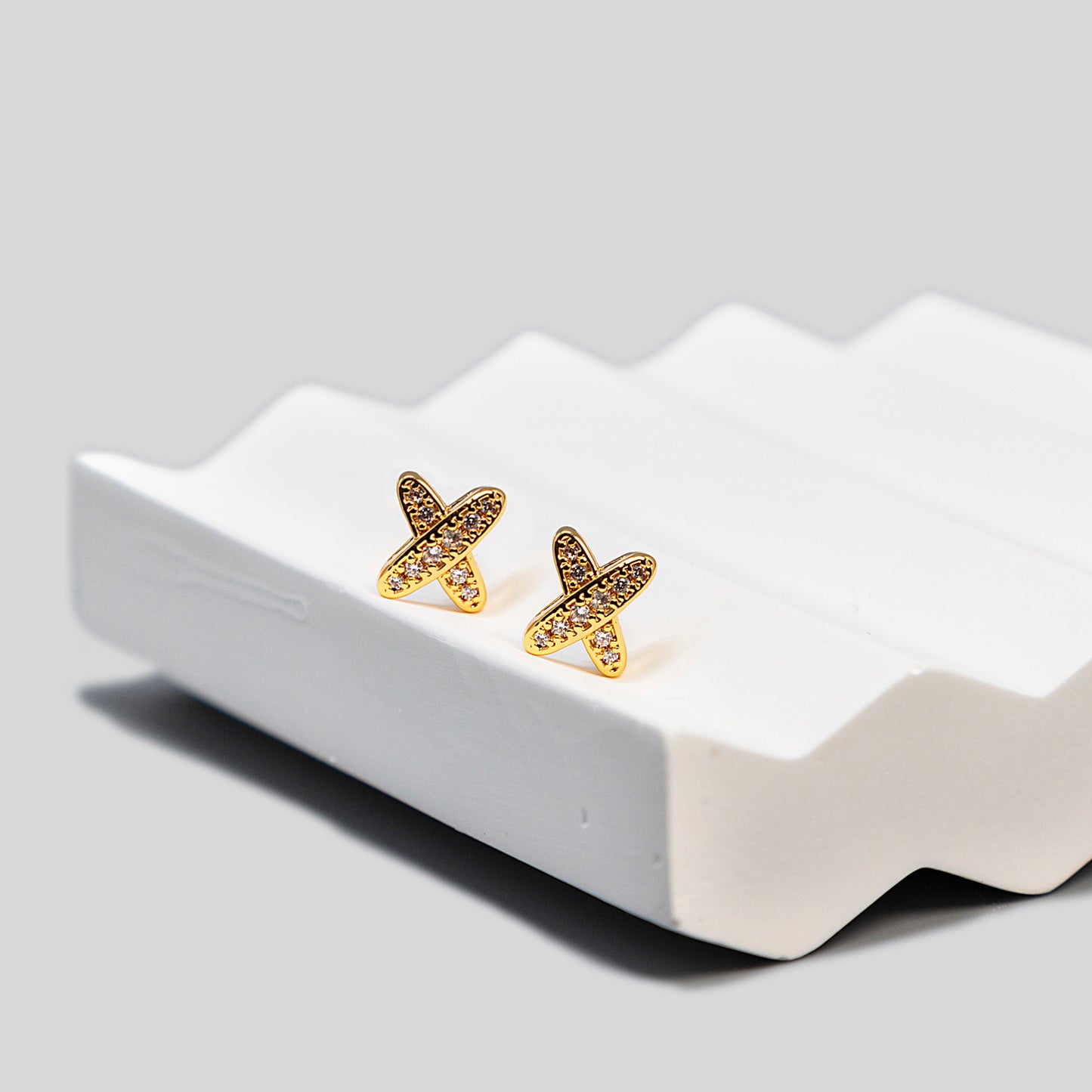 Sparkling Cross Earrings