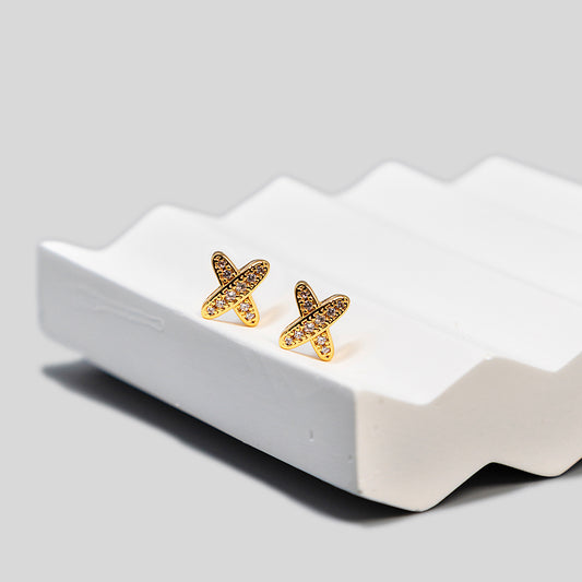 Sparkling Cross Earrings