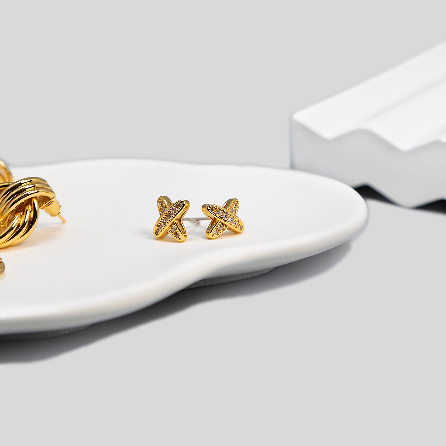 Sparkling Cross Earrings