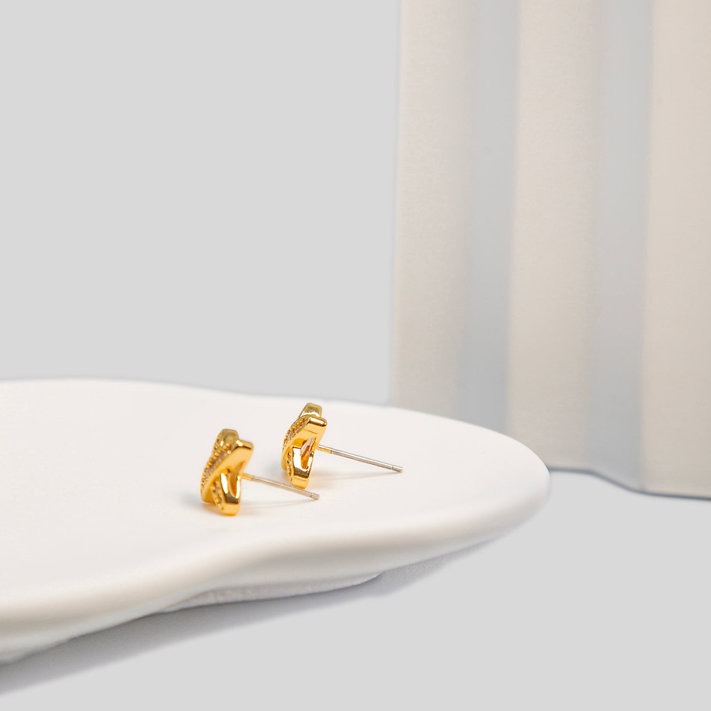 Sparkling Cross Earrings