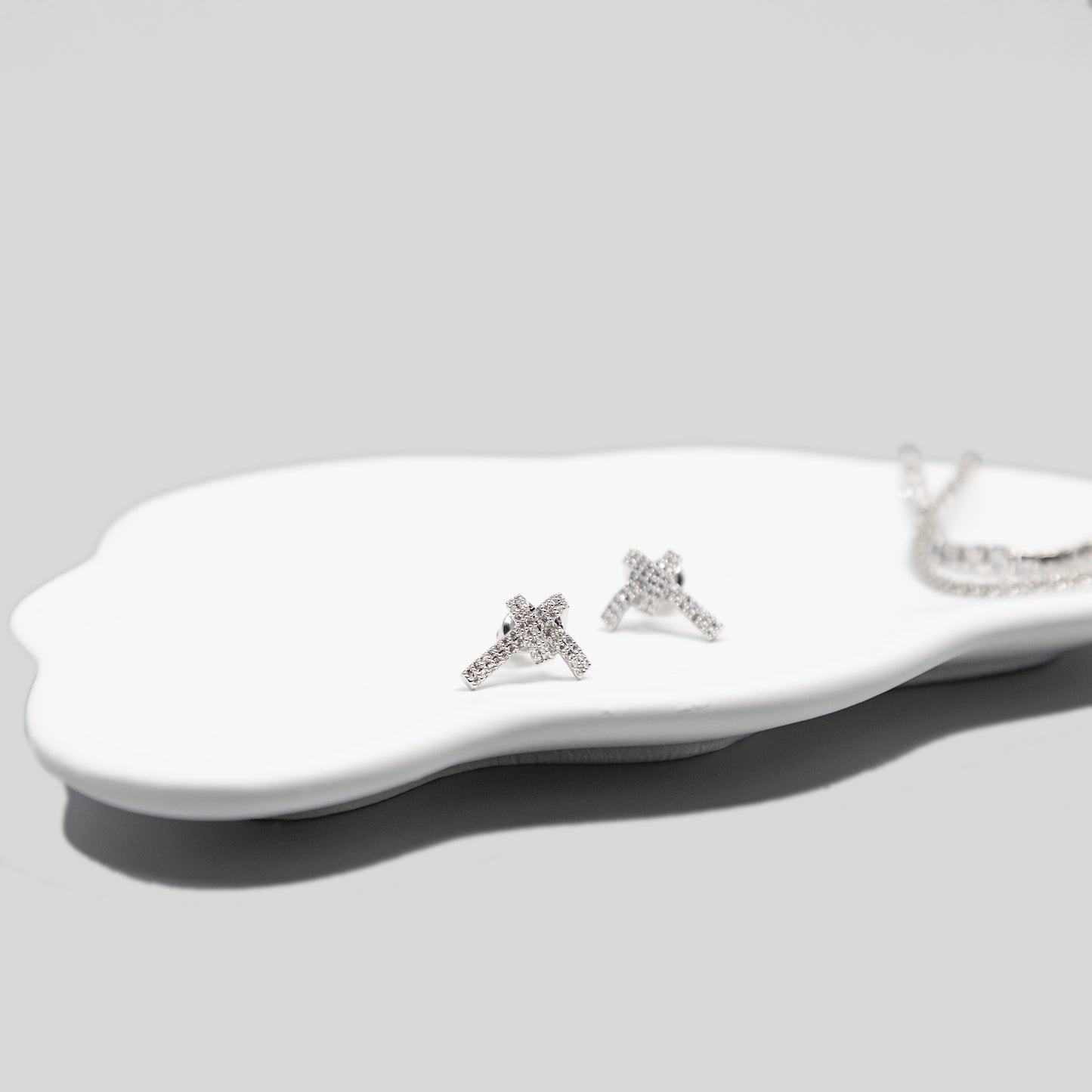 Sparkling Bow Earrings