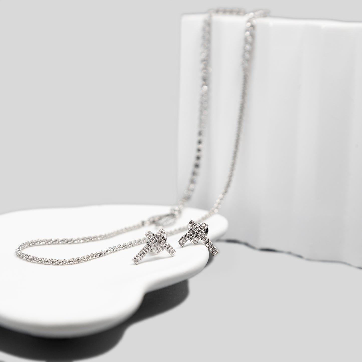 Sparkling Bow Earrings