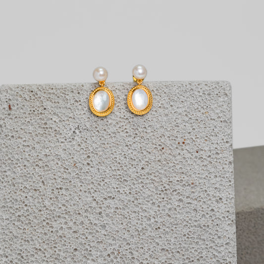 Oval Drop Earrings
