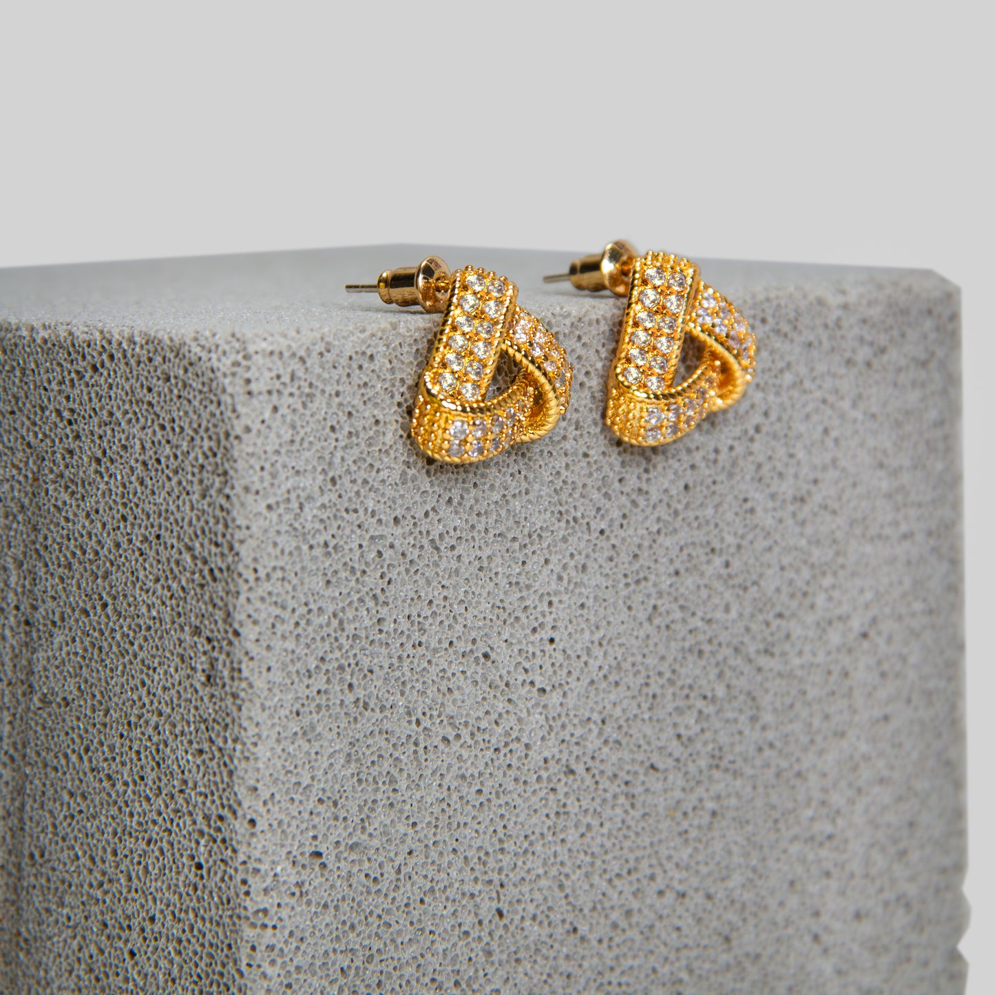 Sparkling Triangle Earrings