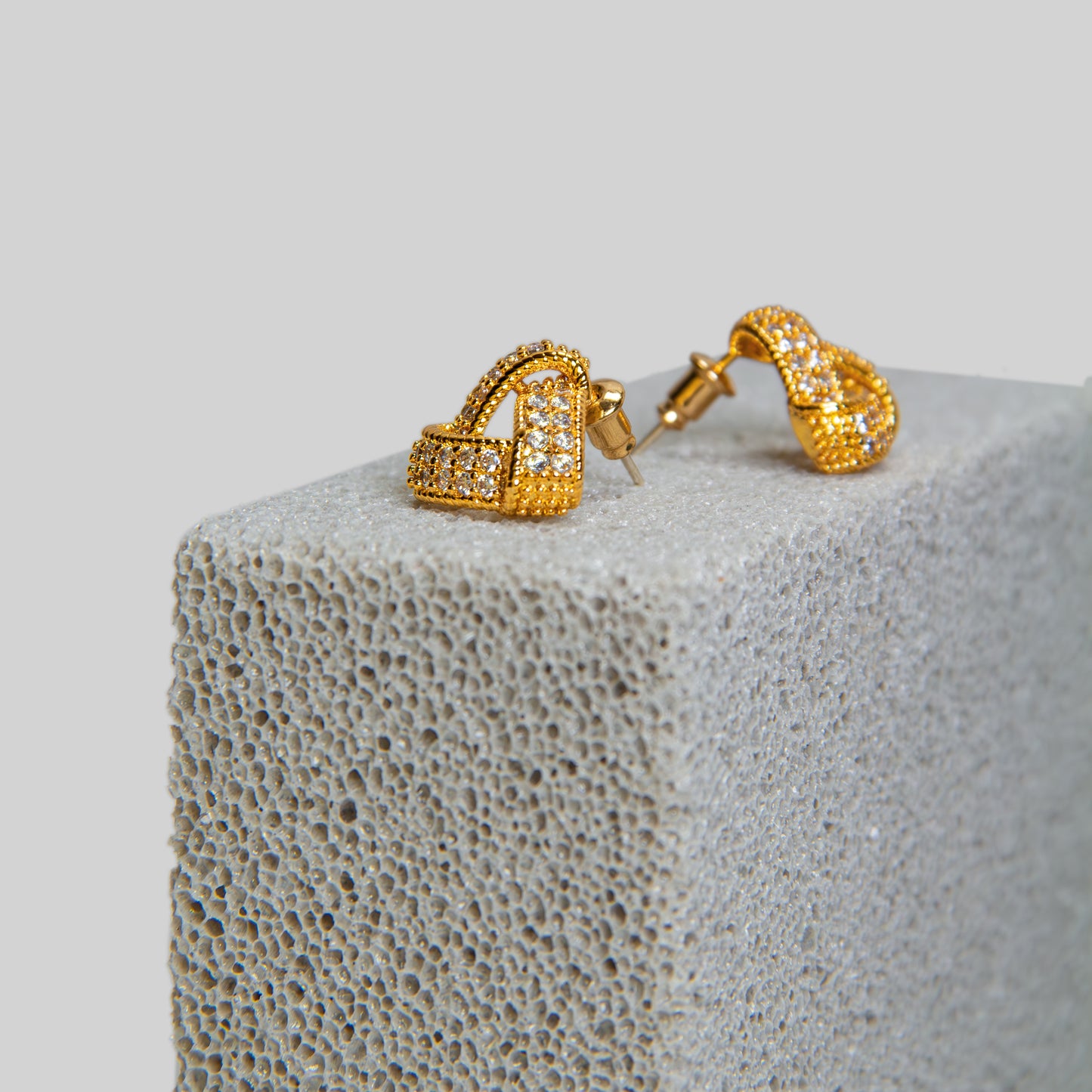 Sparkling Triangle Earrings