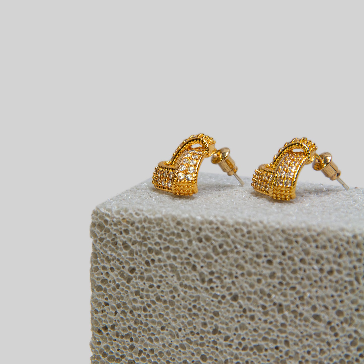 Sparkling Triangle Earrings