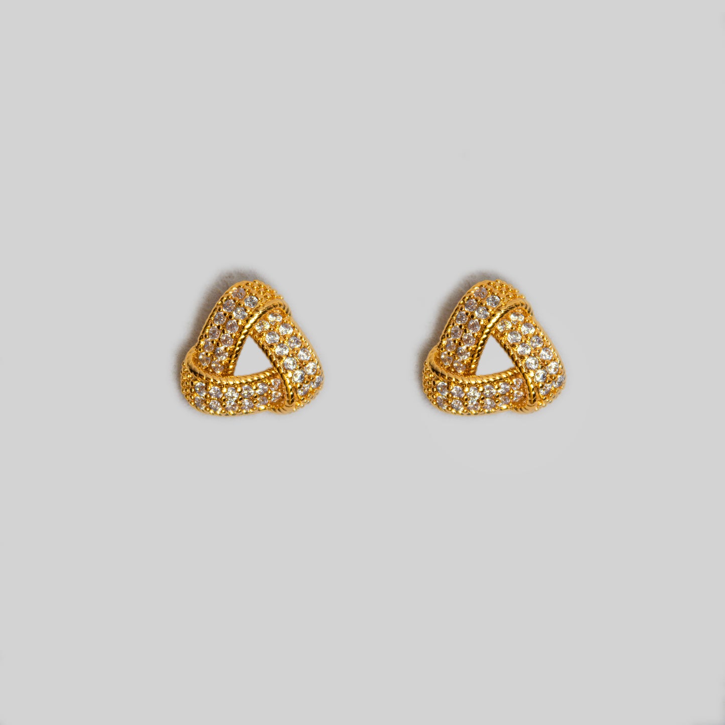 Sparkling Triangle Earrings