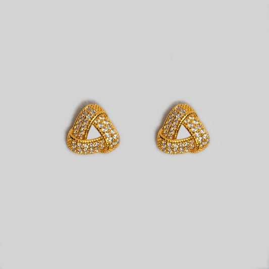 Sparkling Triangle Earrings